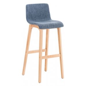 Barová židle Hoover látkový potah, přírodní, modrá