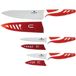 Blaumann Sada nožů s nepřilnavým povrchem 3 ks červená