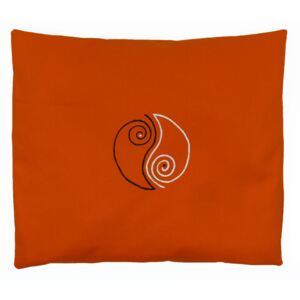 S radostí - vlastní výroba Pohankový polštář Jin Jang - oranžový Velikost: 35 x 40 cm