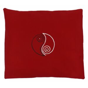 S radostí - vlastní výroba Pohankový polštář Jin Jang - červený Velikost: 60 x 80 cm