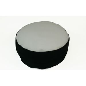 S radostí - vlastní výroba Stylový pohankový sedák bílo-černý Velikost: ∅30 x v12 cm