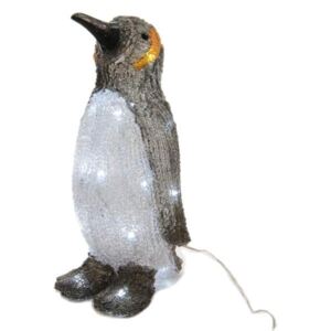 Tučňák svíticí stojící 30LED studená bílá venkovní akryl 43cm