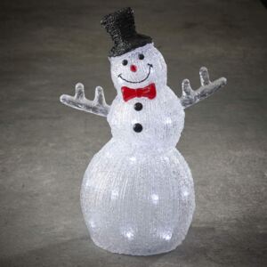 Sněhulák svítící 30LED studená bílá akryl