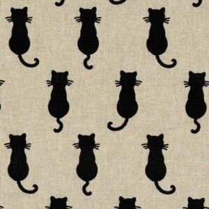 Ubrus Černé kočky na režné 50x50 cm (Ubrus s kočkou, ubrusy kočka)
