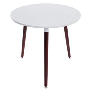 Jídelní stůl kulatý Angar, nohy tmavě hnědé ~ v75 x Ø80 cm