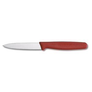 VICTORINOX Nůž na zeleninu 8 cm špičatý červený