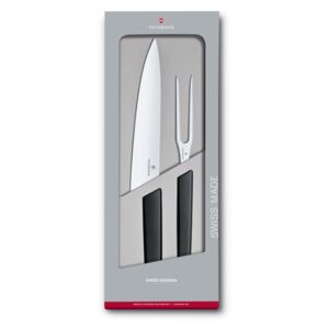 VICTORINOX Sada nůž+vidlice, Swiss Modern, černá