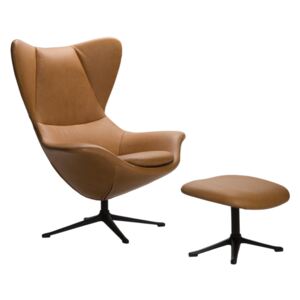 Stilo, Čalounění Bormio 1223 Coffe Brown, Podnož černá, Typ Křeslo THECA