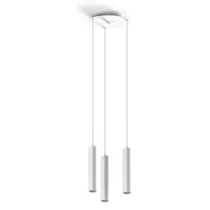 Light for home - Závěsný lustr na lanku 40509 "GLAZE", 3x35W, GU10, bílá