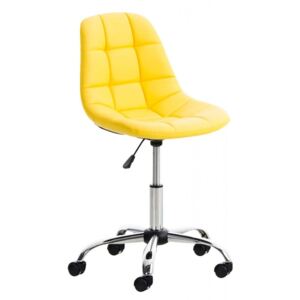 BHM Germany Kancelářská židle Emil, syntetická kůže, žlutá