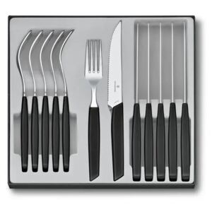 VICTORINOX Sada příborů s nožem na steak Swiss Modern 12 ks černá
