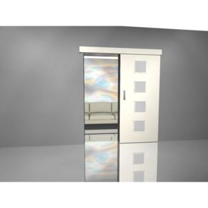 Posuvné dveře Posuvné dveře sklo quadras platinově bílá lamino 18mm