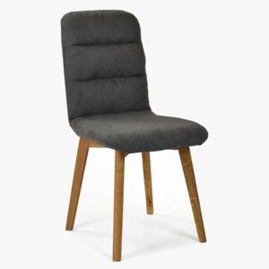 Pohodlná židle, tmavá látka - dubové nohy Orlando