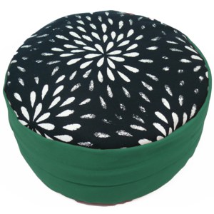 S radostí - vlastní výroba Puf pohankový polštář moderní - zelený Velikost: ∅50 x v30 cm
