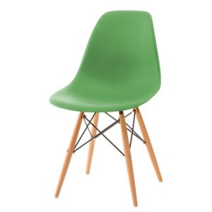 Jídelní židle P016W PP inspirovaná DSW tmavozelená
