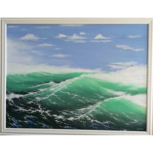 Ručně malovaný obraz Jiří Eliáš - Větrný den na moři