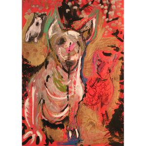 Ručně malovaný obraz Kristýna Pilecká - Pes