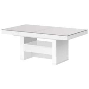 Hubertus Konferenční stolek AVERSA LUX MAT Barva nábytku: Světle šedo/bílý