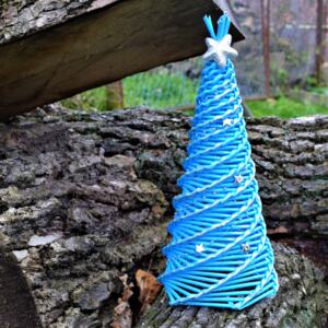 Stromeček tyrkysový - vánoční dekrace (papírový pedig)