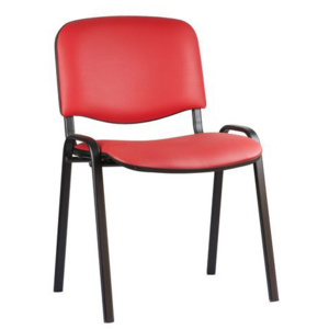 Konferenční židle ISO Leath Black, červená