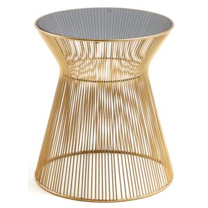 Zlatý kovový odkládací stolek LaForma Jolene