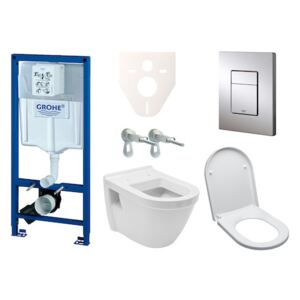 Závěsný set WC Vitra S50 + modul Grohe Rapid SL s tlačítkem Grohe Cosmo (chrom) 38528SET-KH