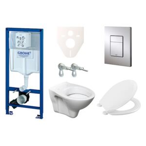 Závěsný set WC S-line + modul Grohe Rapid SL s tlačítkem Grohe Cosmo (chrom) 38528SET-KR
