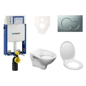 Závěsný set WC S-line + modul Geberit Kombifix s tlačítkem Sigma 01 chrom mat 110.302.00.5 ND3