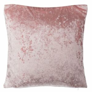 Sametový dekorativní polštář v růžové 45 x 45 cm HOSTA