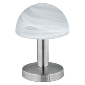 Stolní lampa ve stříbrné barvě Trio Fynn, výška 21 cm