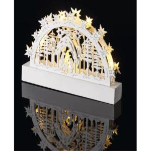 EMOS LED vánoční betlém dřevěný, 14 cm, 3x AA, vnitřní, teplá bílá, časovač