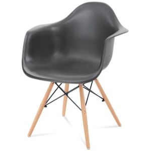 Jídelní židle bez područek Autronic CT-719 GREY1 – šedá, masiv buk/plast