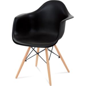Jídelní židle bez područek Autronic CT-719 BK1 – černá, masiv buk/plast