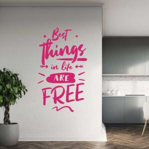 GLIX Best things - samolepka na zeď Růžová 40x20 cm