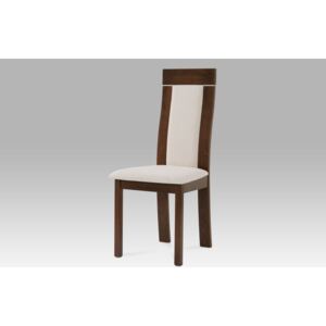 Jídelní židle BC-3921 barva ořech, potah krémový BC-3921 WAL