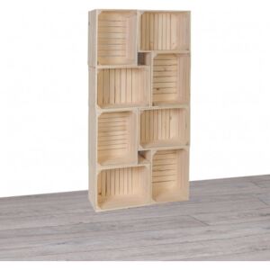 Dřevěné bedýnky knihovna II 70x140x24 cm NzB011