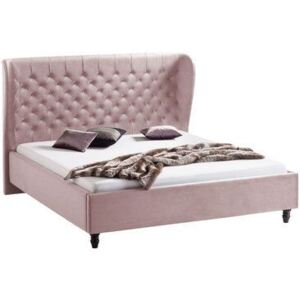 (2637) MONROE luxusní postel 160x200cm růžový samet