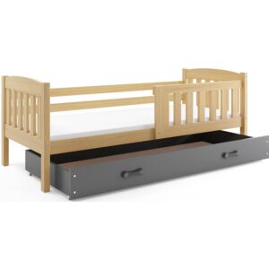 Dětská postel KUBUS 1 90x200 cm, borovice/grafitová Pěnová matrace