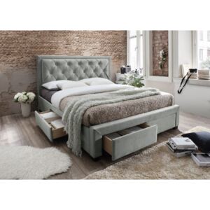 Manželská postel Orea 160x200cm - šedohnědá