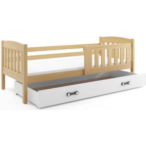 Dětská postel KUBUS 1 90x200 cm, borovice/bílá Pěnová matrace