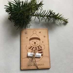 Vánoční dřevěné přání na bankovky-motiv 5