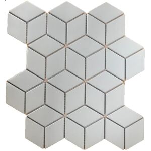FIN Obklad keramická šedá Mozaika RHOMBUS L Taupe Lesk 4,8x8,3 (26,7x30,9) cm - LROMB013