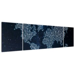 Obraz - Hvězdná mapa světa (170x50 cm)