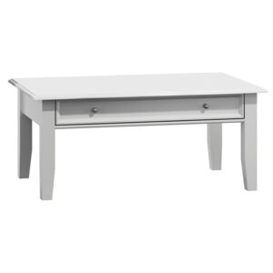 Konferenční stolek Belluno Elegante - velký, bílý, masiv, borovice