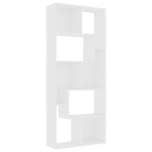 Knihovna Stepney - dřevotříska - 67x24x161 cm | bílá