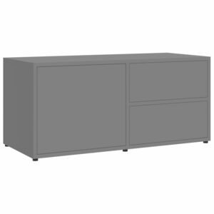 TV stolek Lewisham - dřevotříska - 80 x 34 x 36 cm | šedý s leskem