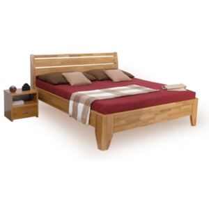 Dřevěná manželská postel VERONA, buk , 160x200 cm, Přírodní lak