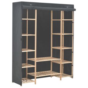 Šatní skříň - šedá - textil | 135x40x170 cm