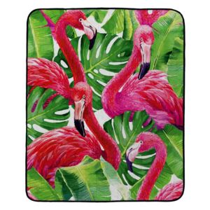 Home barevná skládací pikniková deka Butter Kings Dark Flamingos