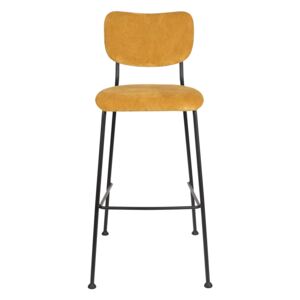 Okrová barová čalouněná židle GLORIE 102,2 cm